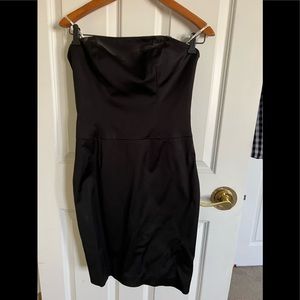 Black strapless dress